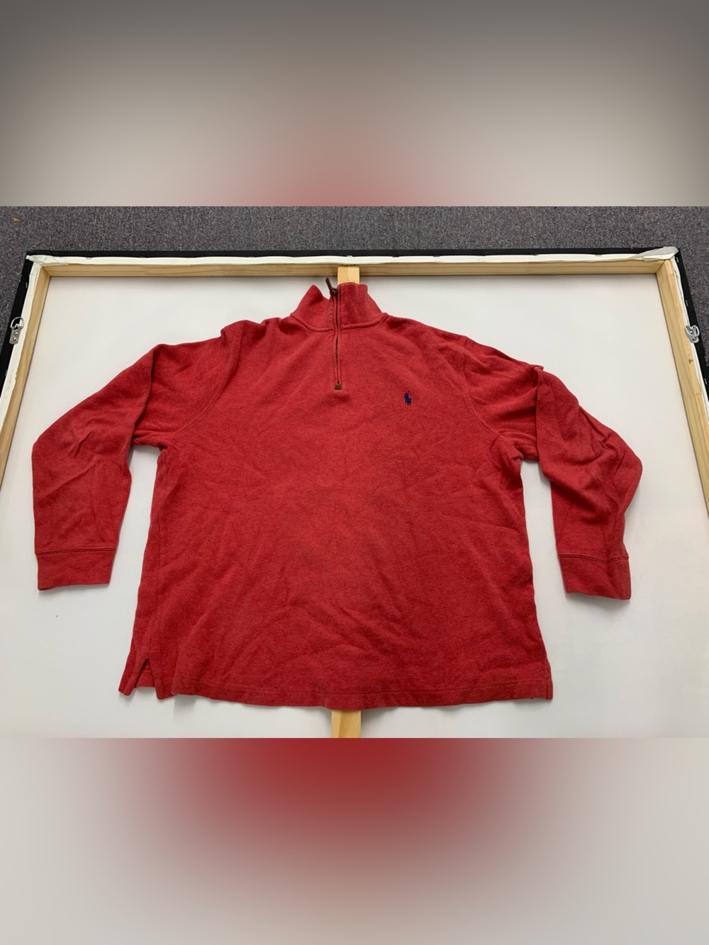 Ralph Lauren Men's Red Half-Zip Pullover Sweater